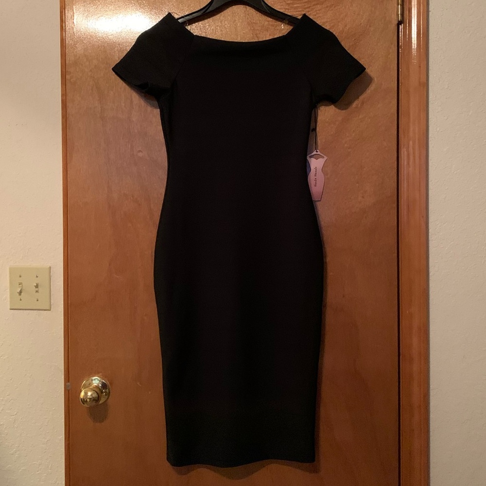 HAUTE MONDE women’s black dress. Size S. NWT